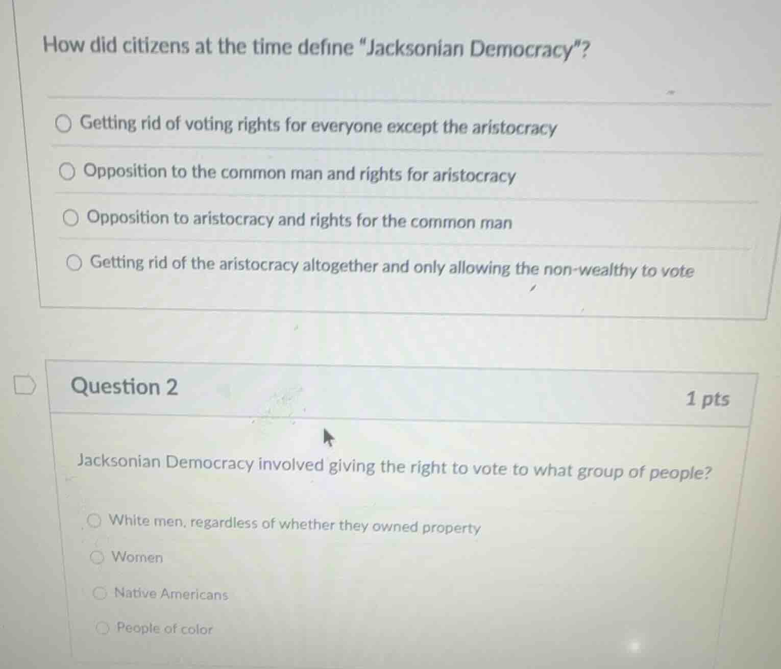 how did citizens at the time define \jacksonian democracy\? getting rid…