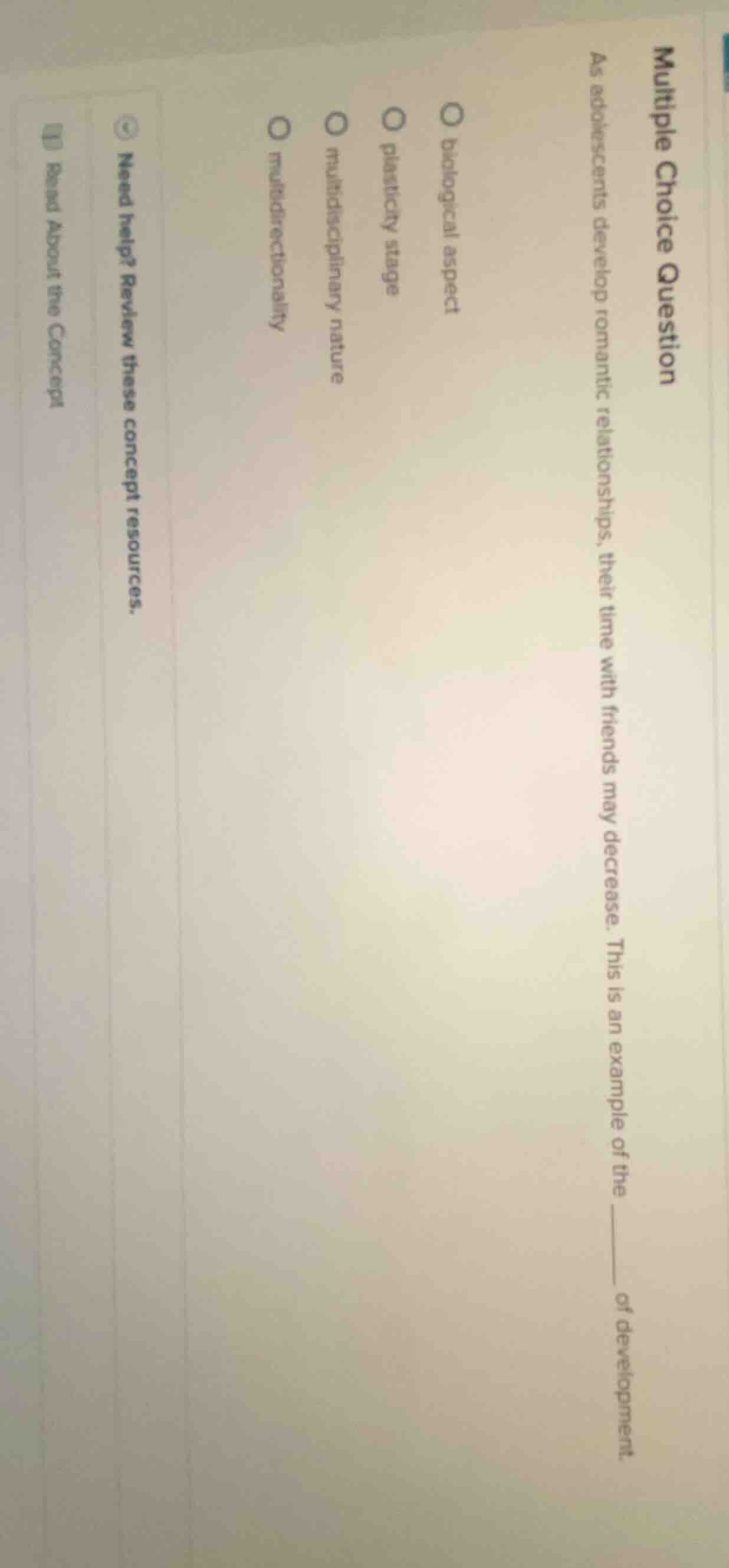 multiple choice question as adolescents develop romantic relationships,…