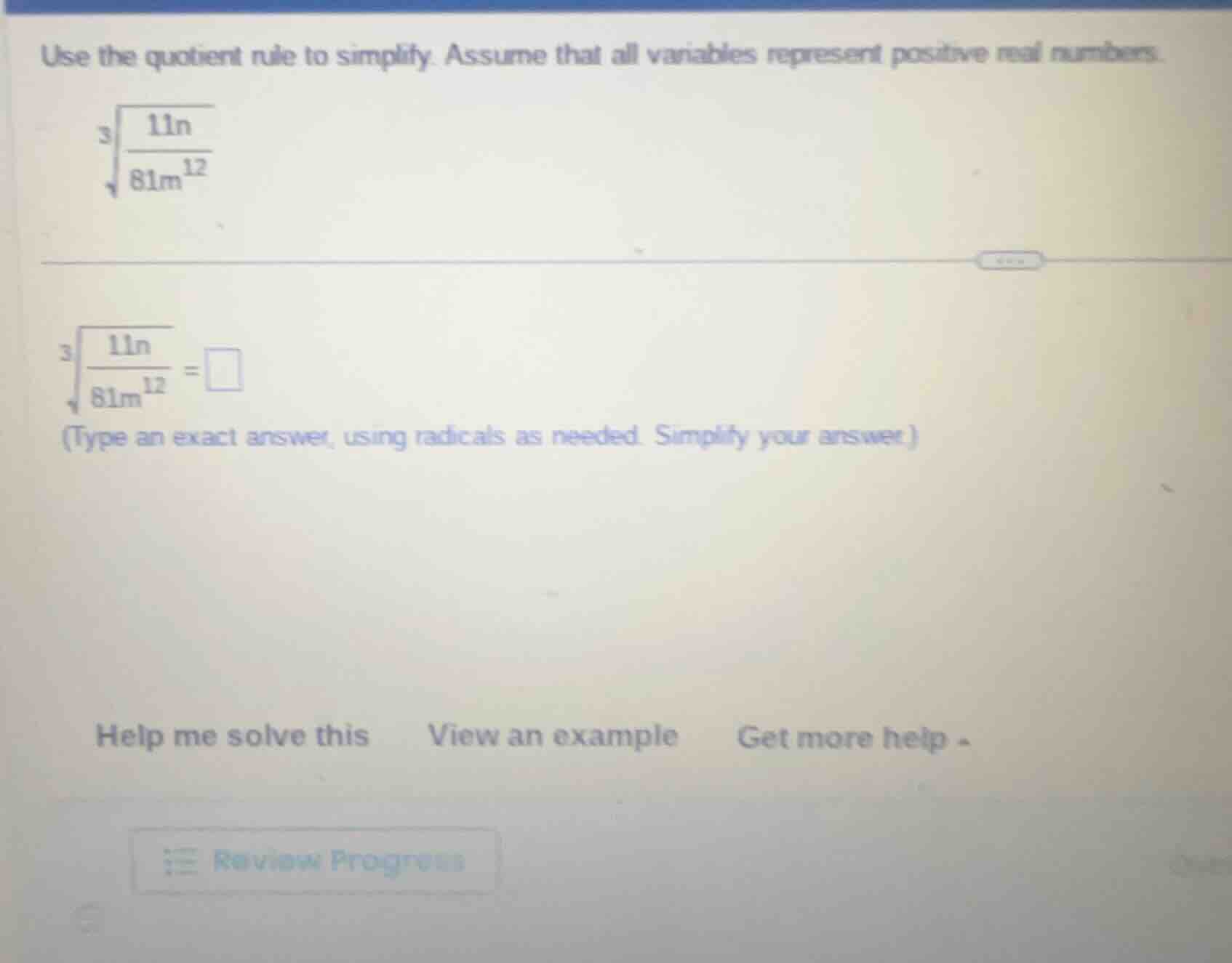 use the quotient rule to simplify. assume that all variables represent …