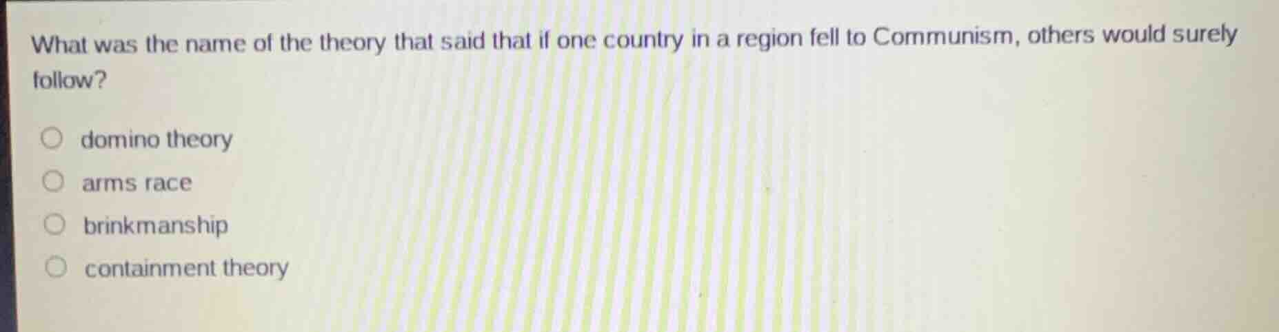 what was the name of the theory that said that if one country in a regi…