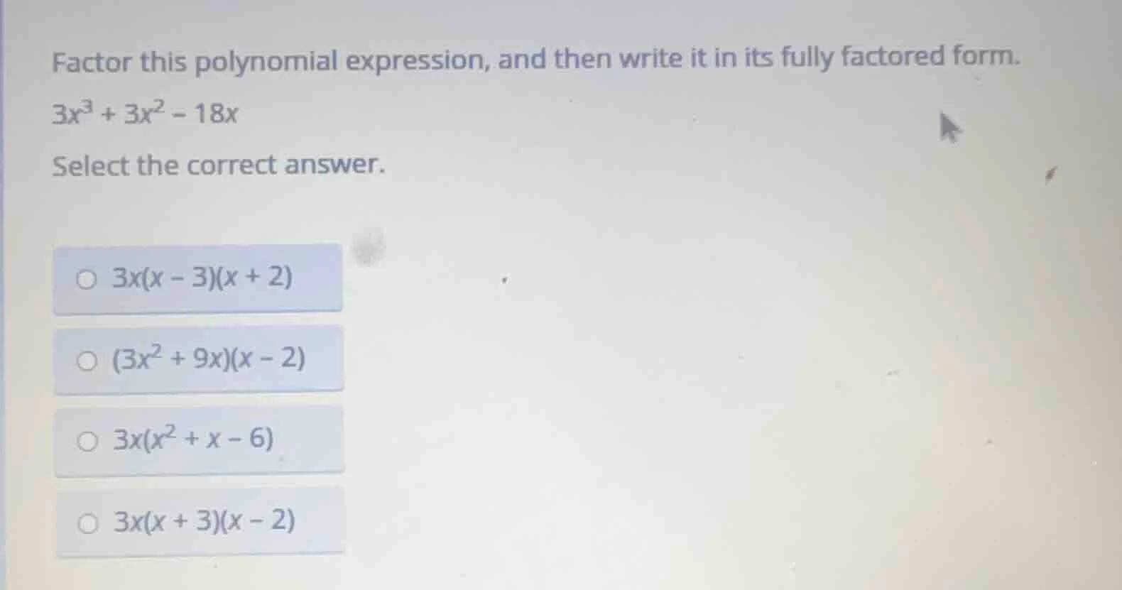 factor this polynomial expression, and then write it in its fully facto…