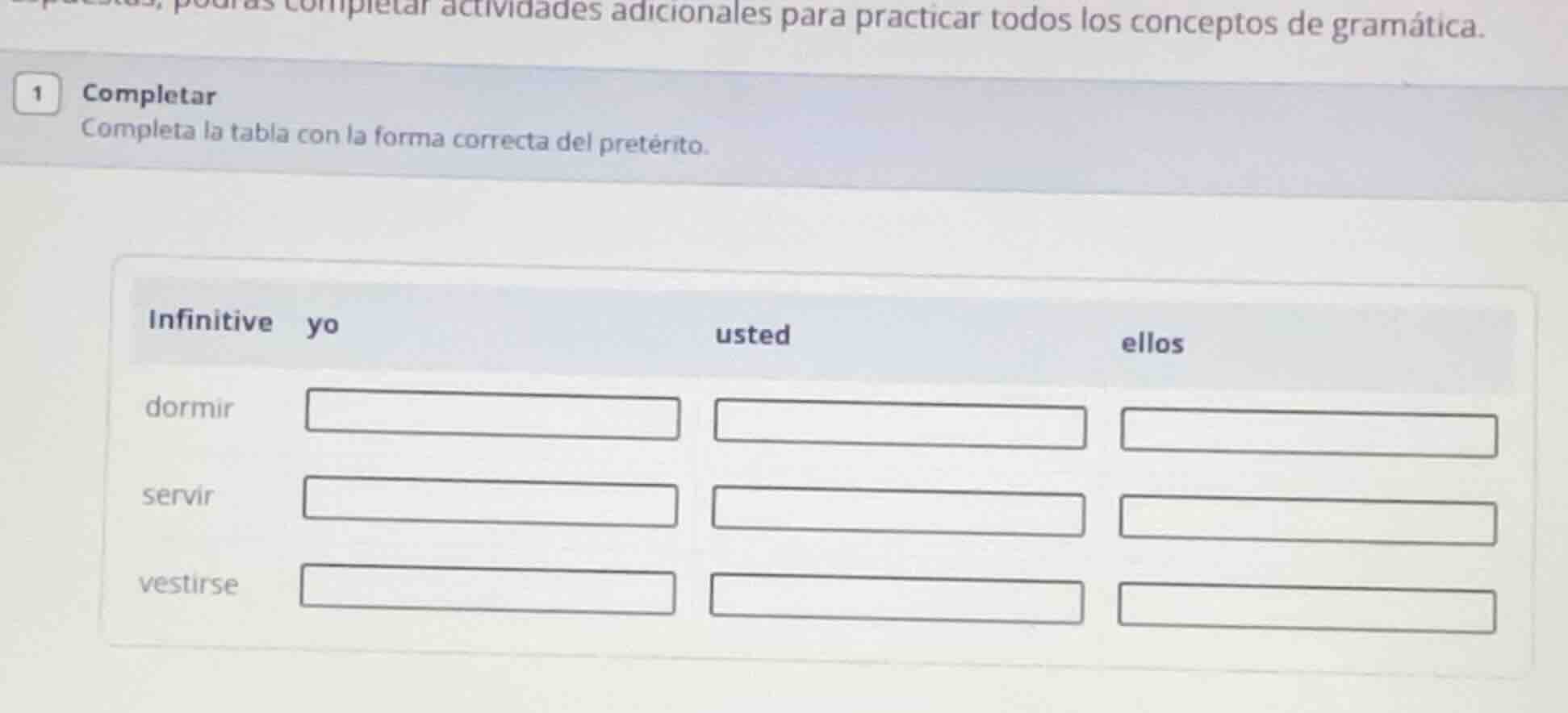 podrás completar actividades adicionales para practicar todos los conce…