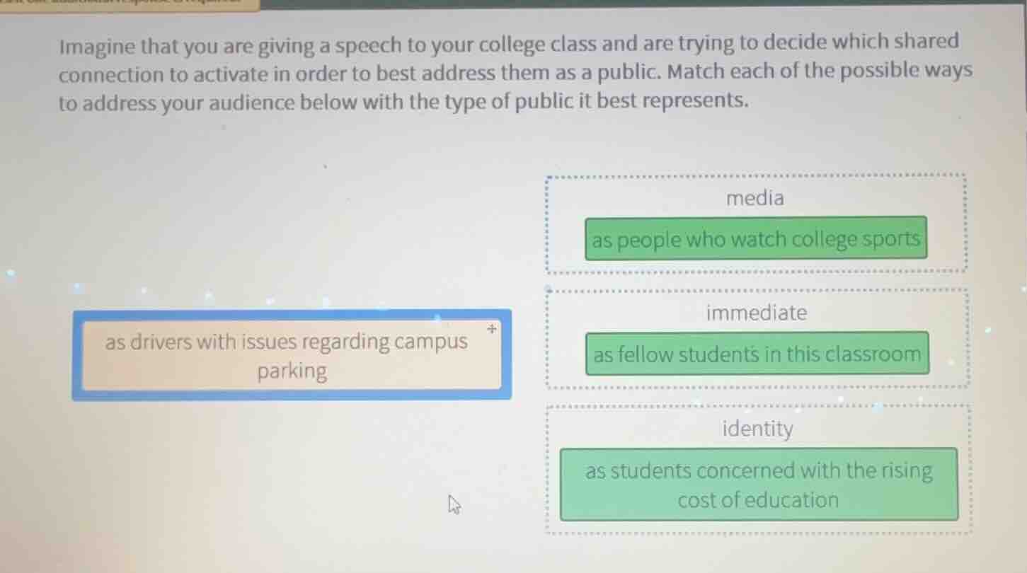imagine that you are giving a speech to your college class and are tryi…
