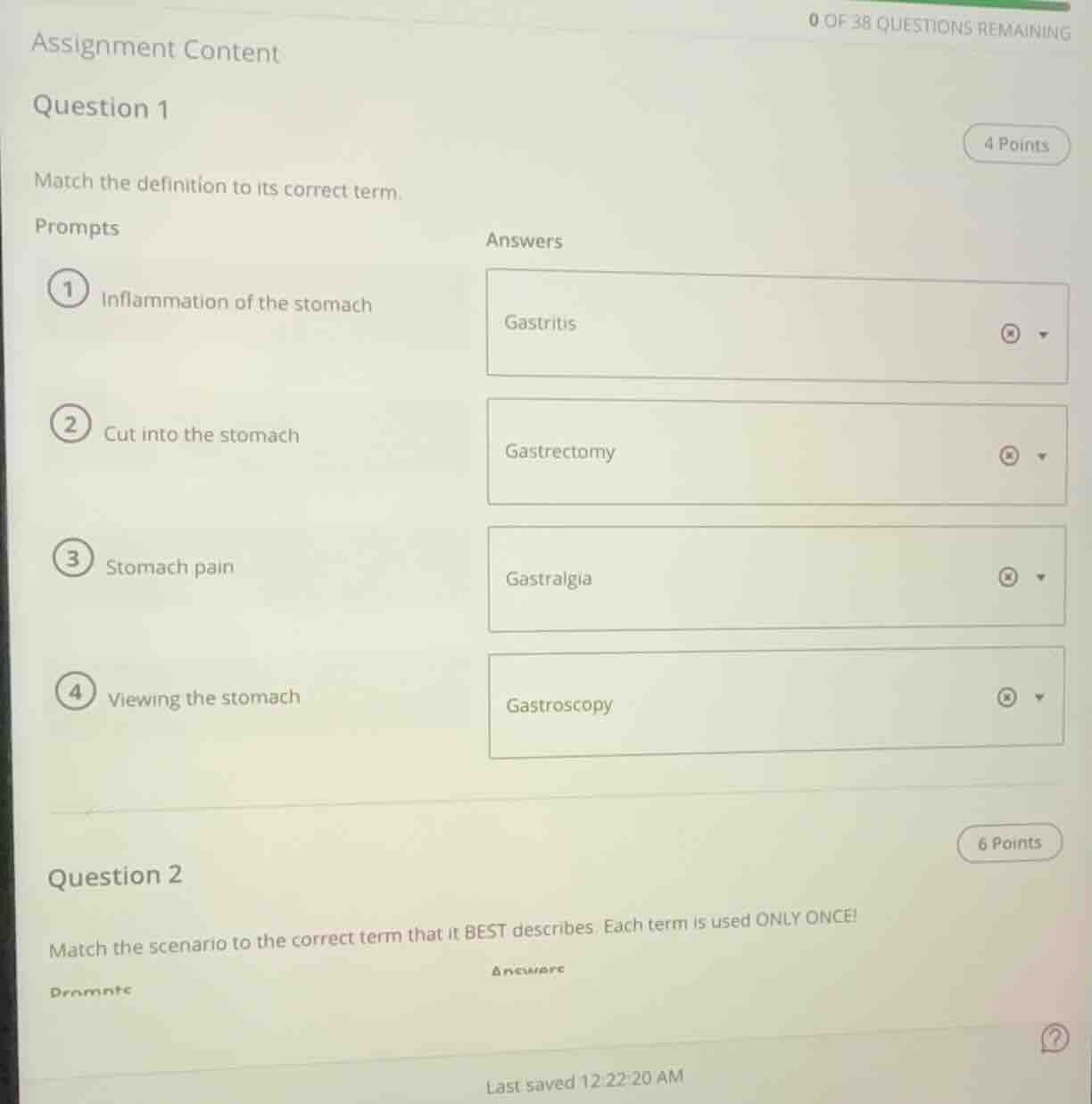 assignment content question 1 4 points match the definition to its corr…