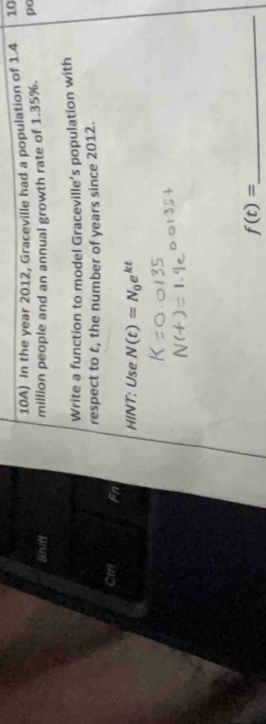 10a) in the year 2012, graceville had a population of 1.4 million peopl…