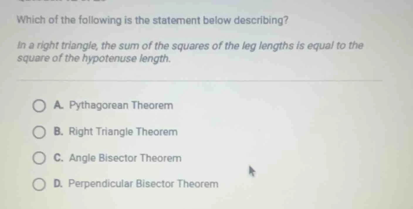 which of the following is the statement below describing? in a right tr…