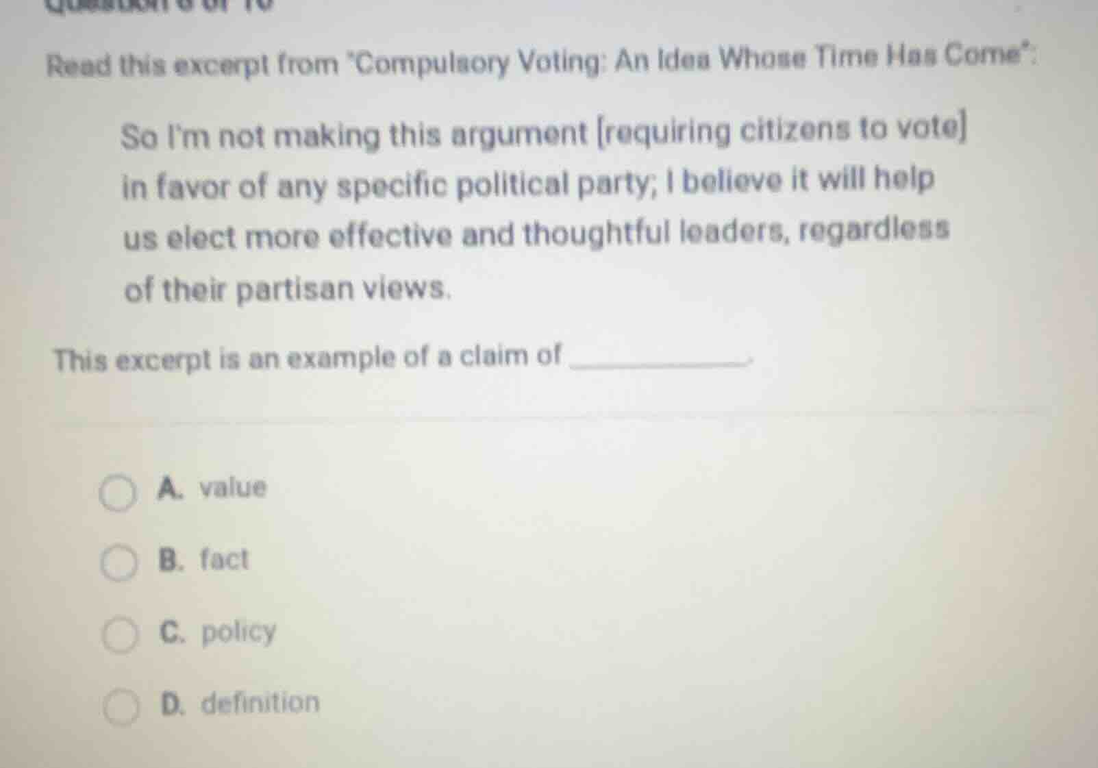 read this excerpt from compulsory voting: an idea whose time has come: …