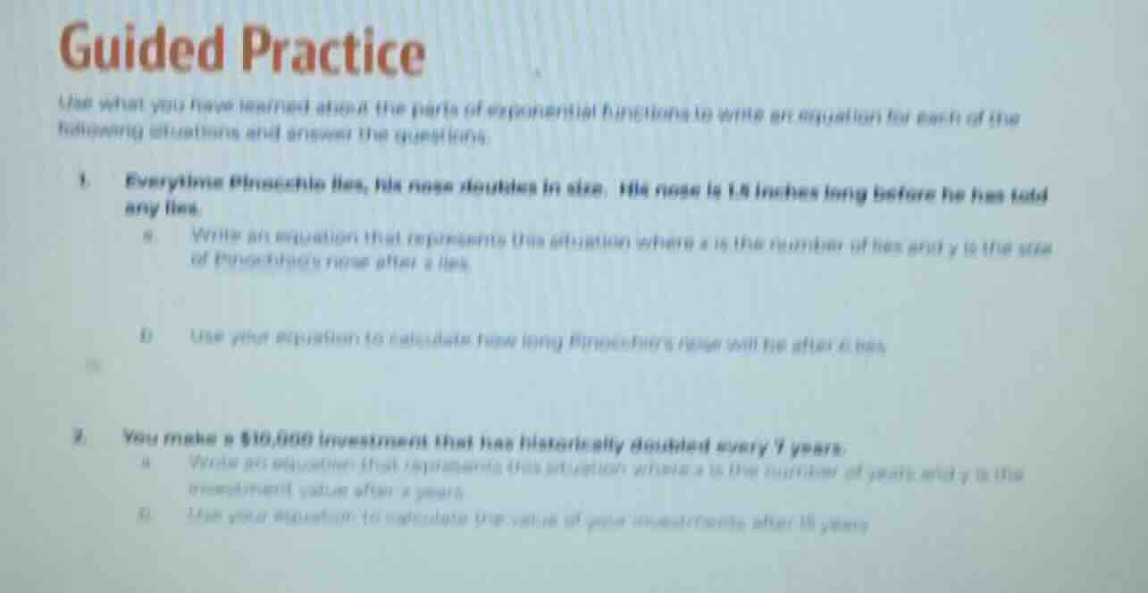 guided practice use what you have learned about the parts of exponentia…