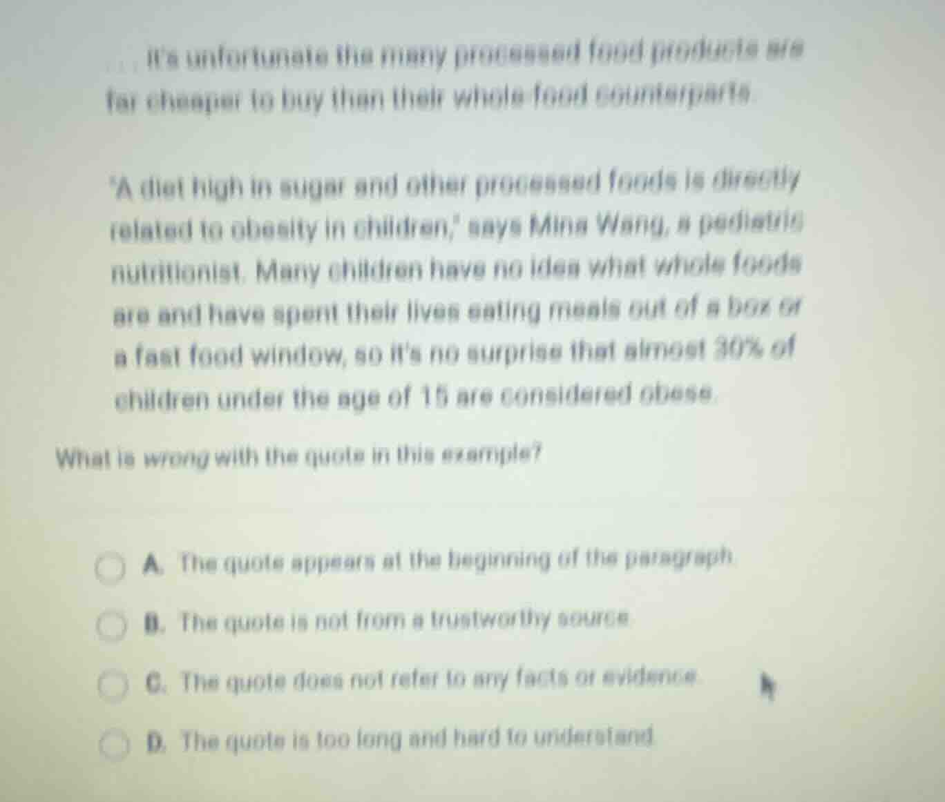 its unfortunate that many processed food products are far cheaper to bu…