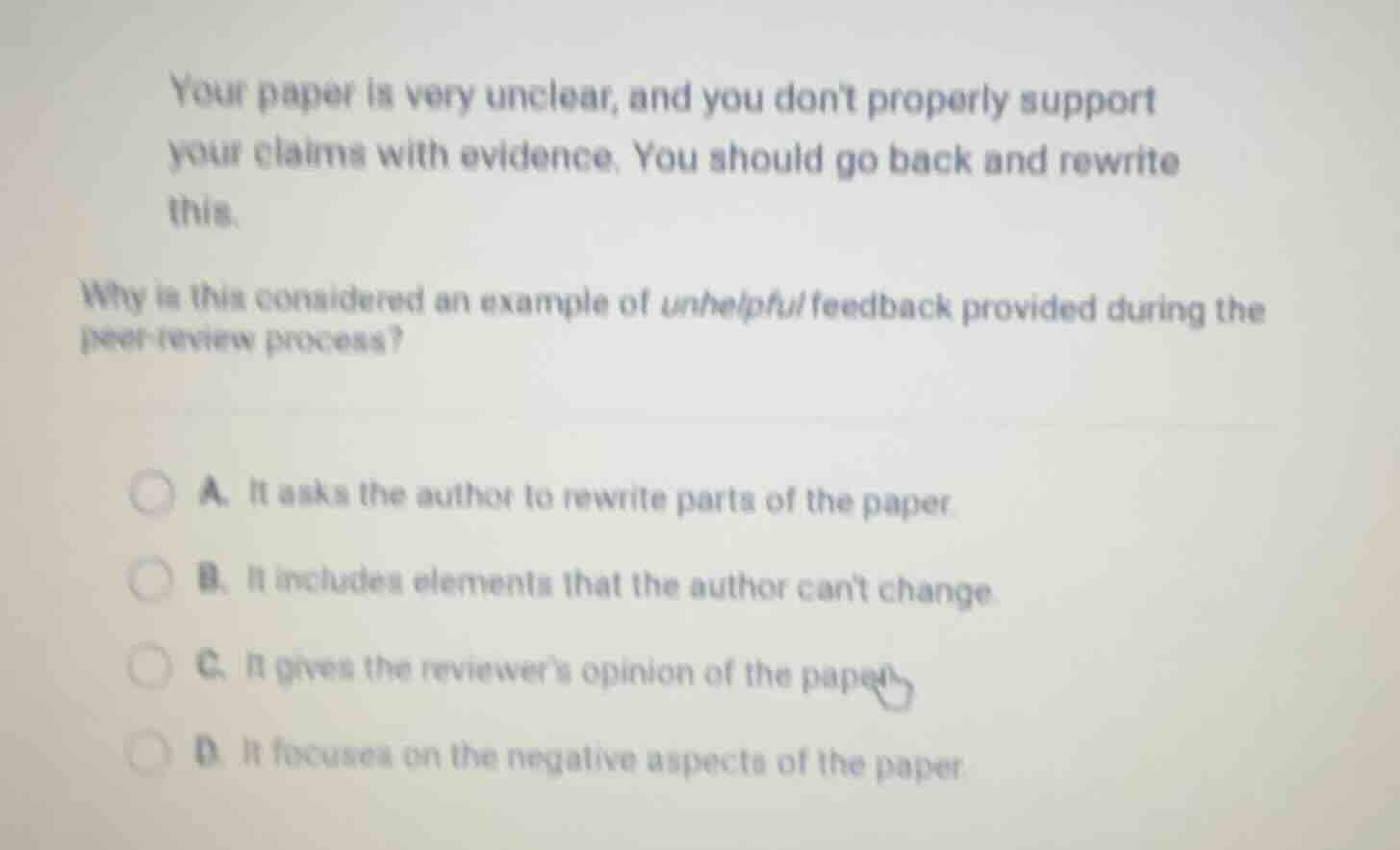 your paper is very unclear, and you dont properly support your claims w…