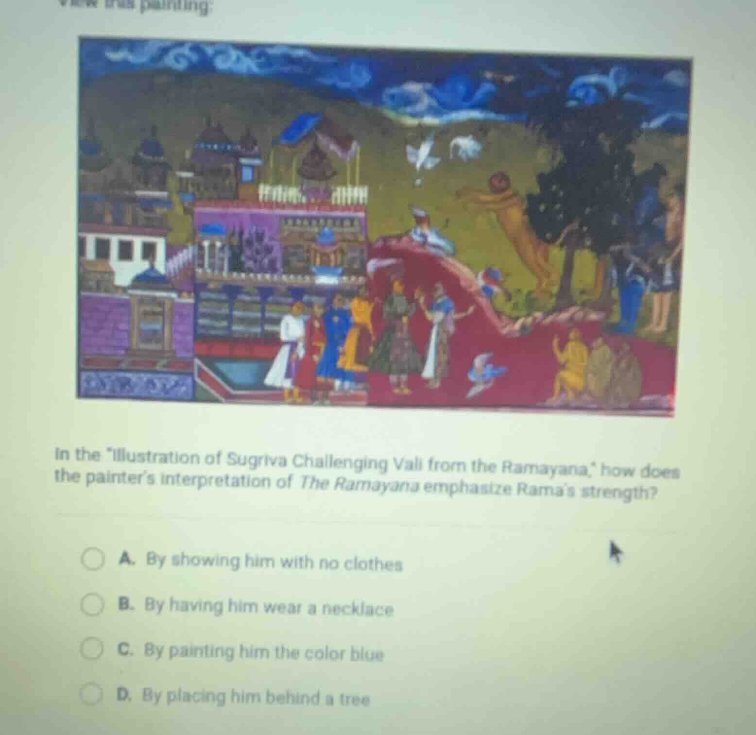 in the illustration of sugriva challenging vali from the ramayana, how …