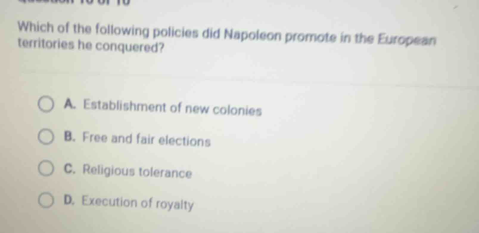 which of the following policies did napoleon promote in the european te…