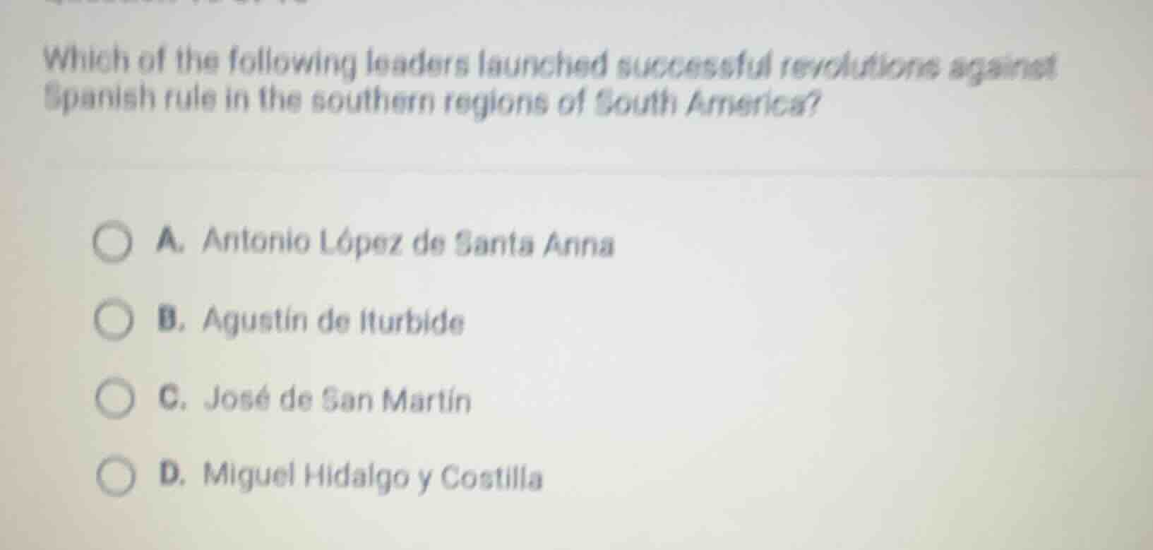 which of the following leaders launched successful revolutions against …