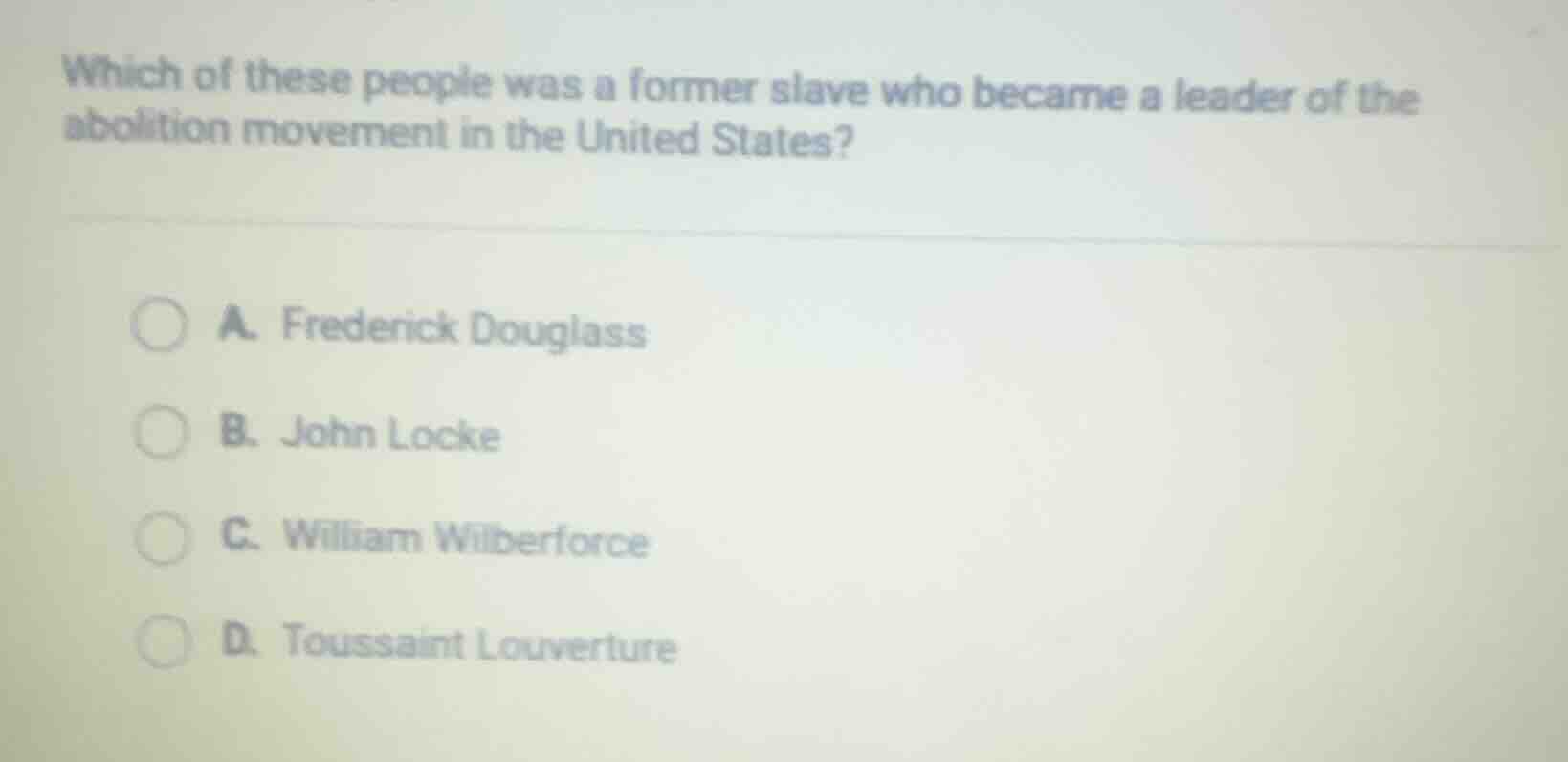 which of these people was a former slave who became a leader of the abo…