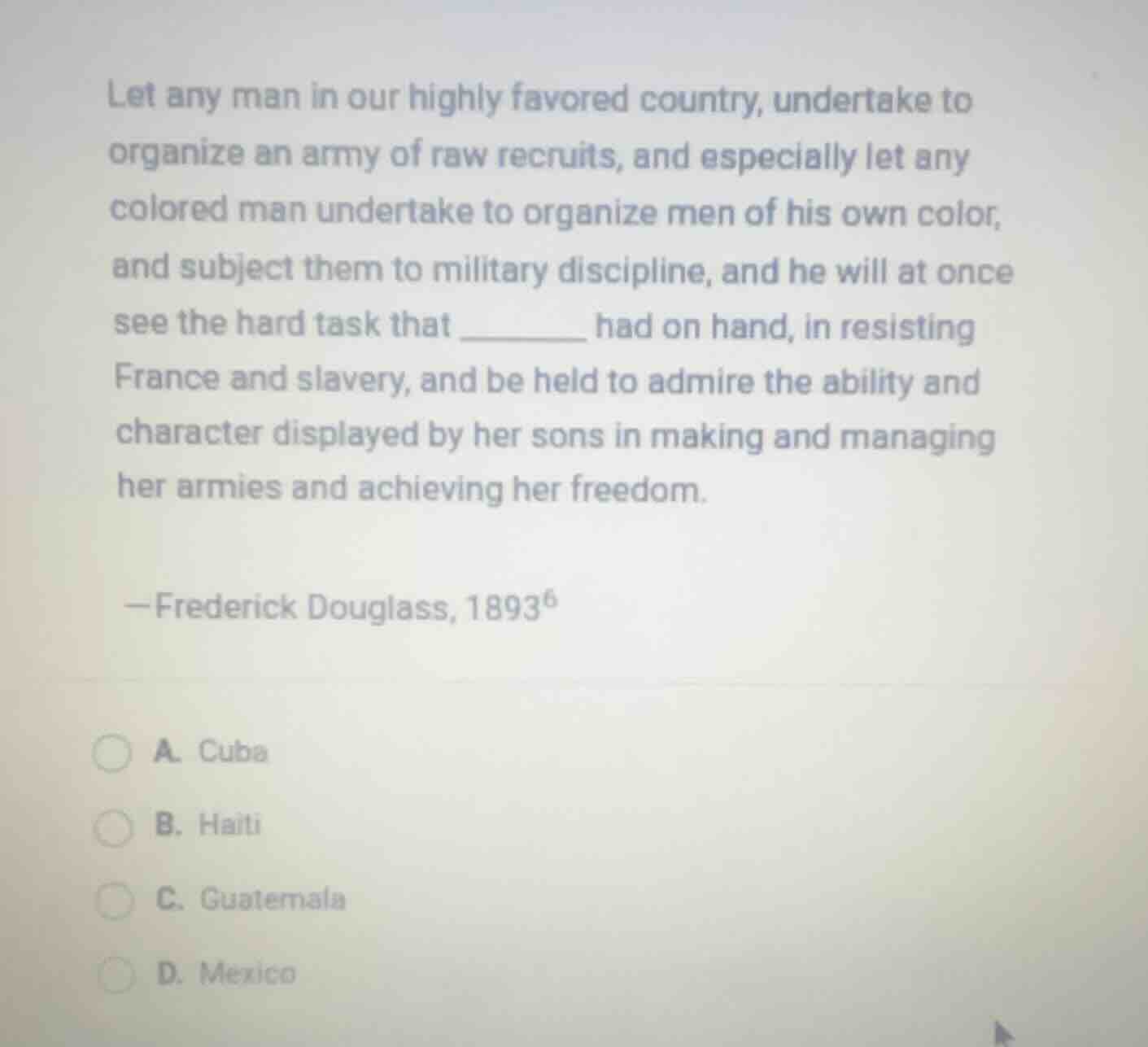 let any man in our highly favored country, undertake to organize an arm…