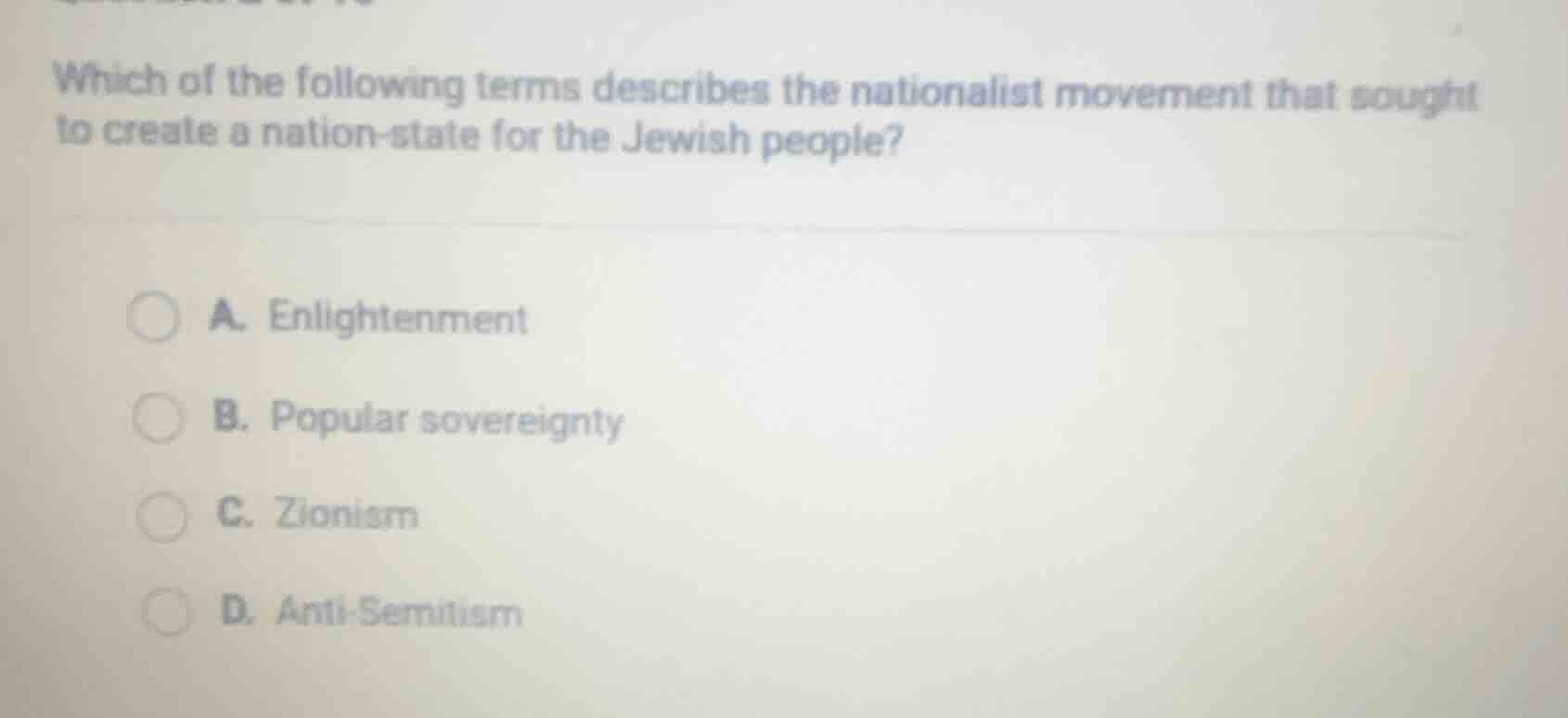 which of the following terms describes the nationalist movement that so…