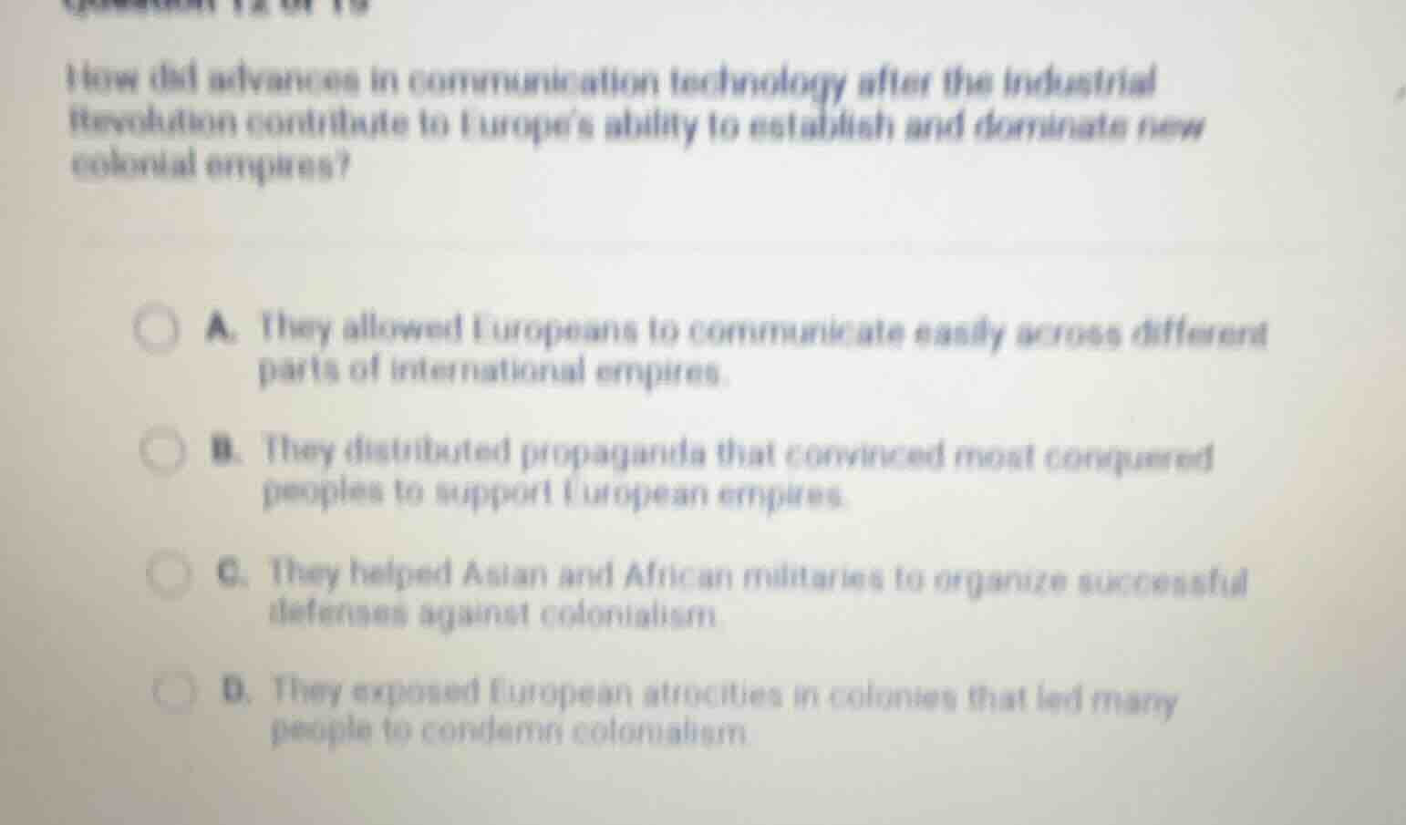 how did advances in communication technology after the industrial revol…