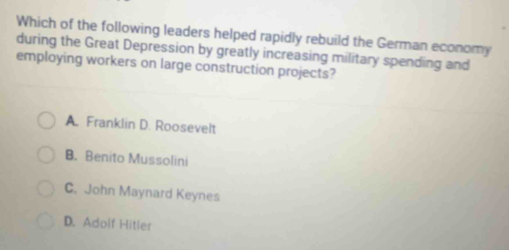 which of the following leaders helped rapidly rebuild the german econom…
