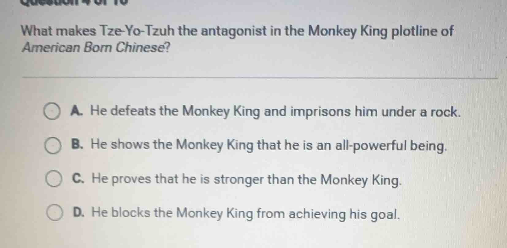 what makes tze-yo-tzuh the antagonist in the monkey king plotline of am…