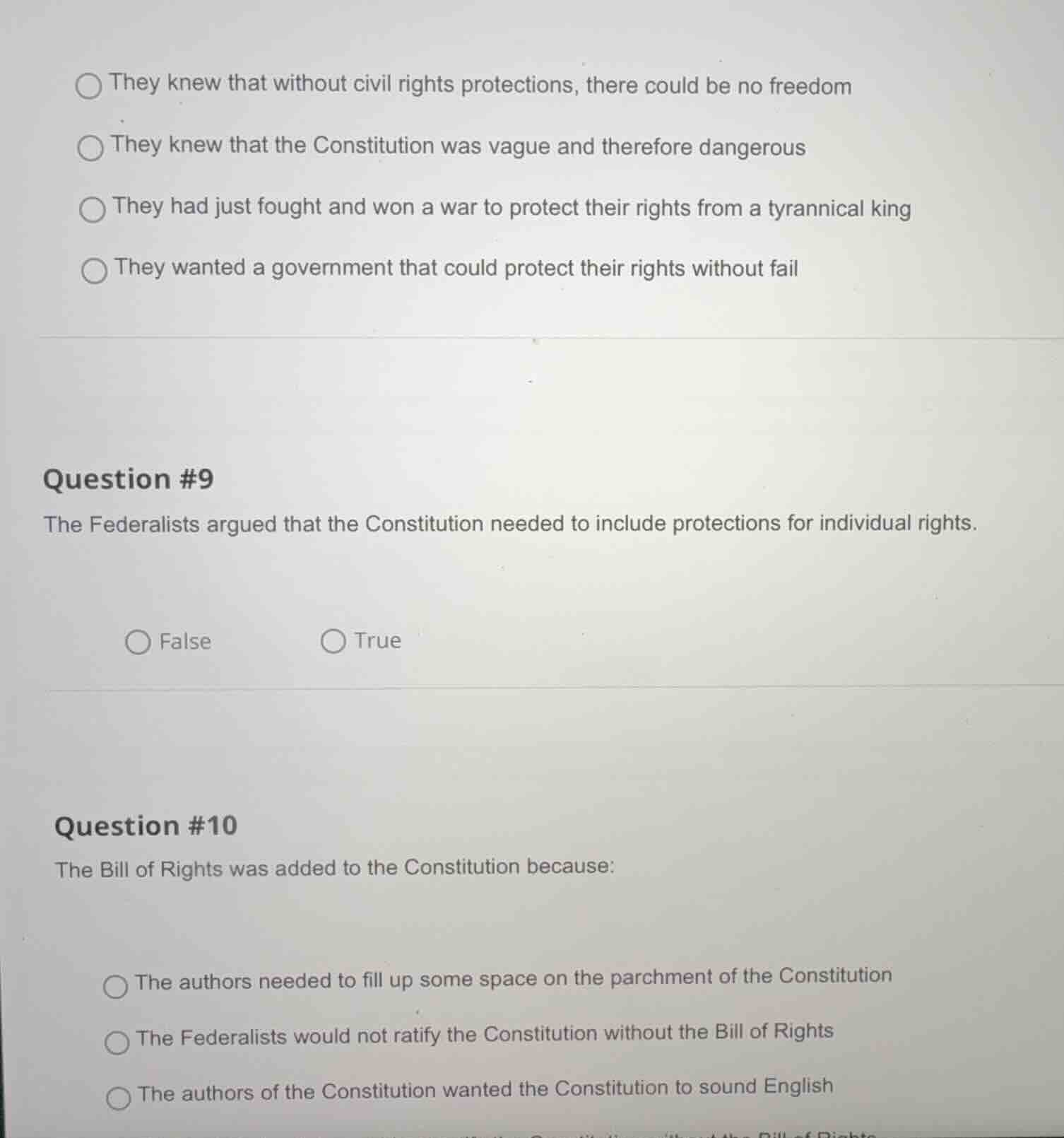 they knew that without civil rights protections, there could be no free…