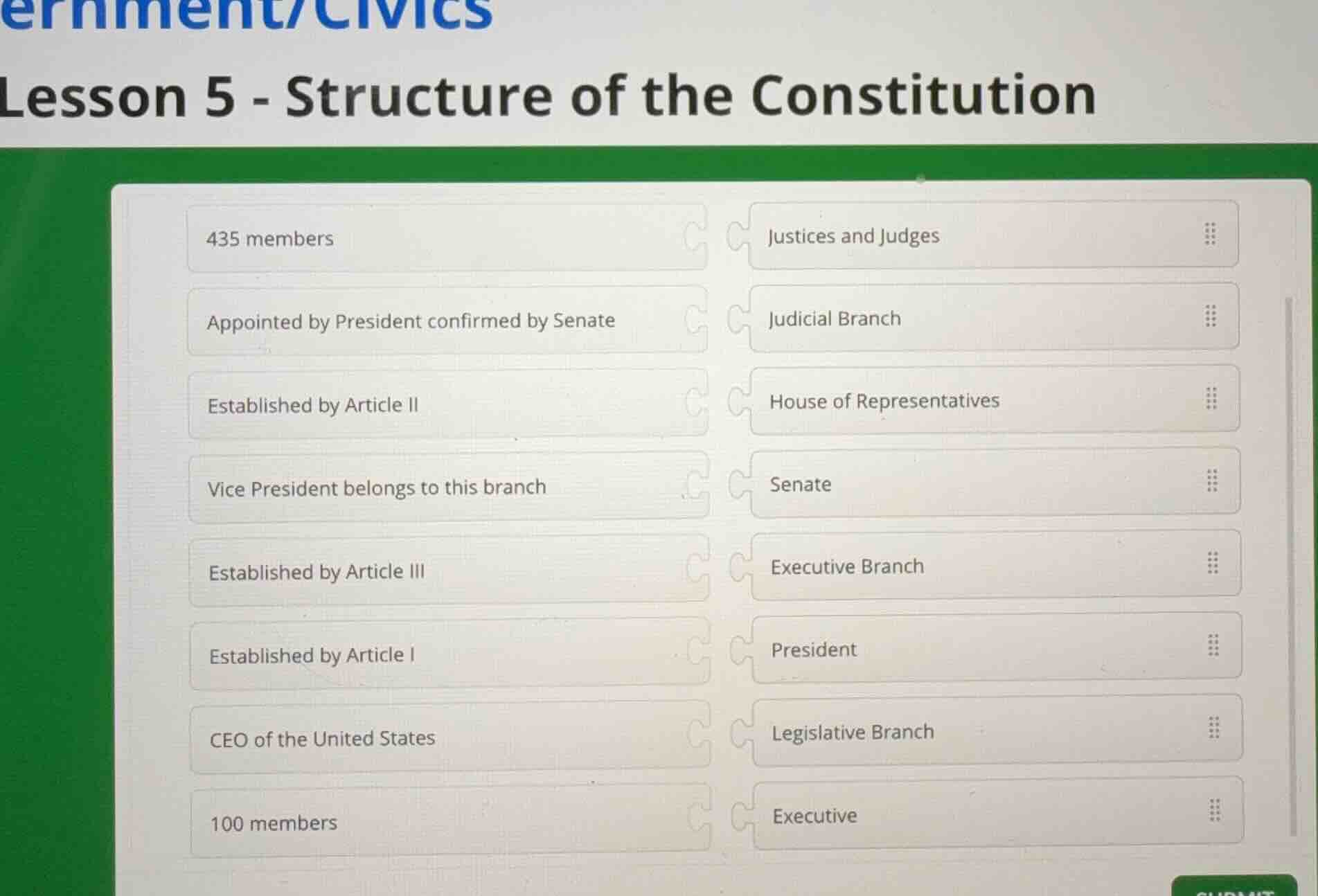 ernment/civics lesson 5 - structure of the constitution 435 members app…