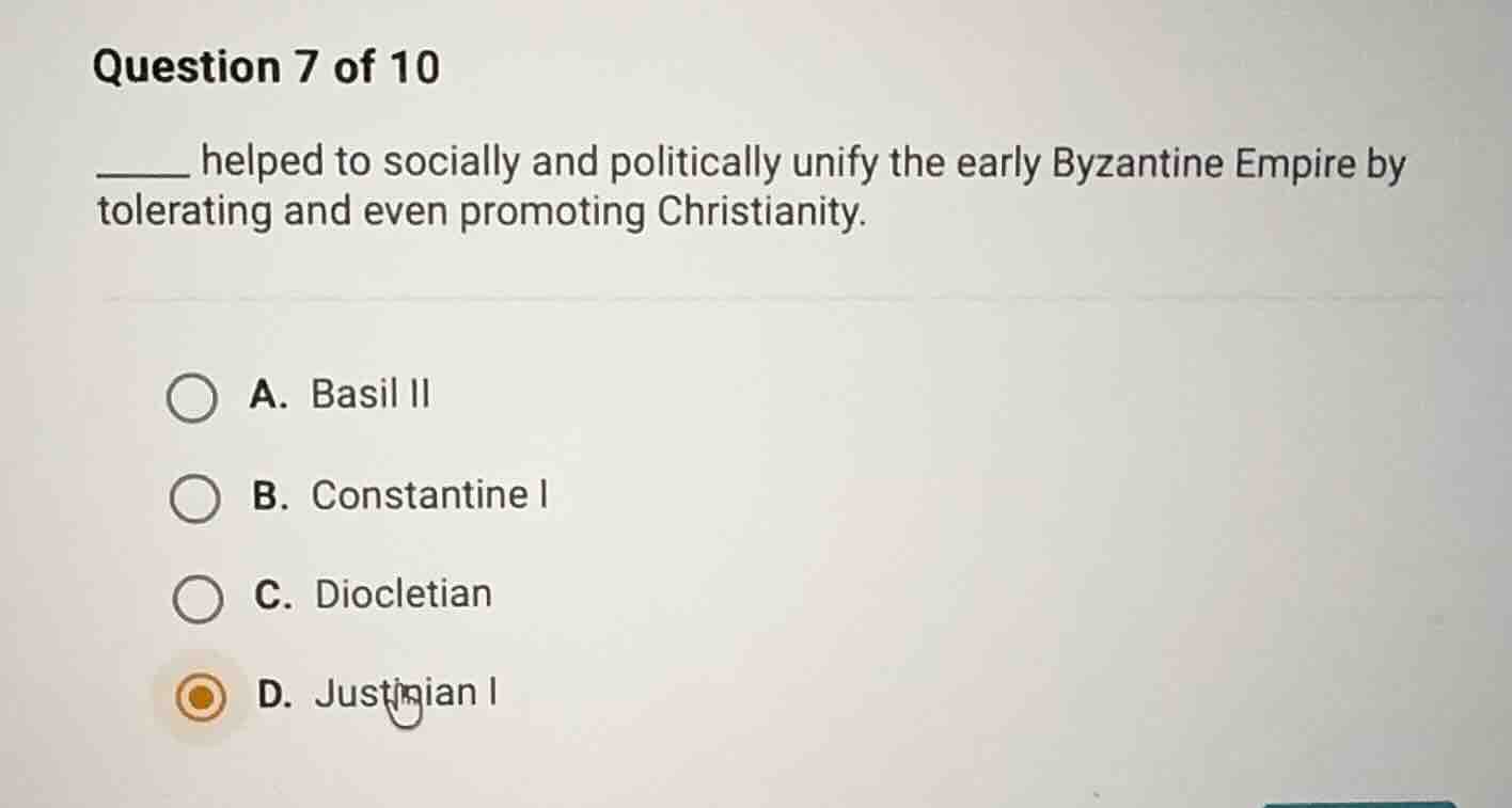 question 7 of 10 ______ helped to socially and politically unify the ea…