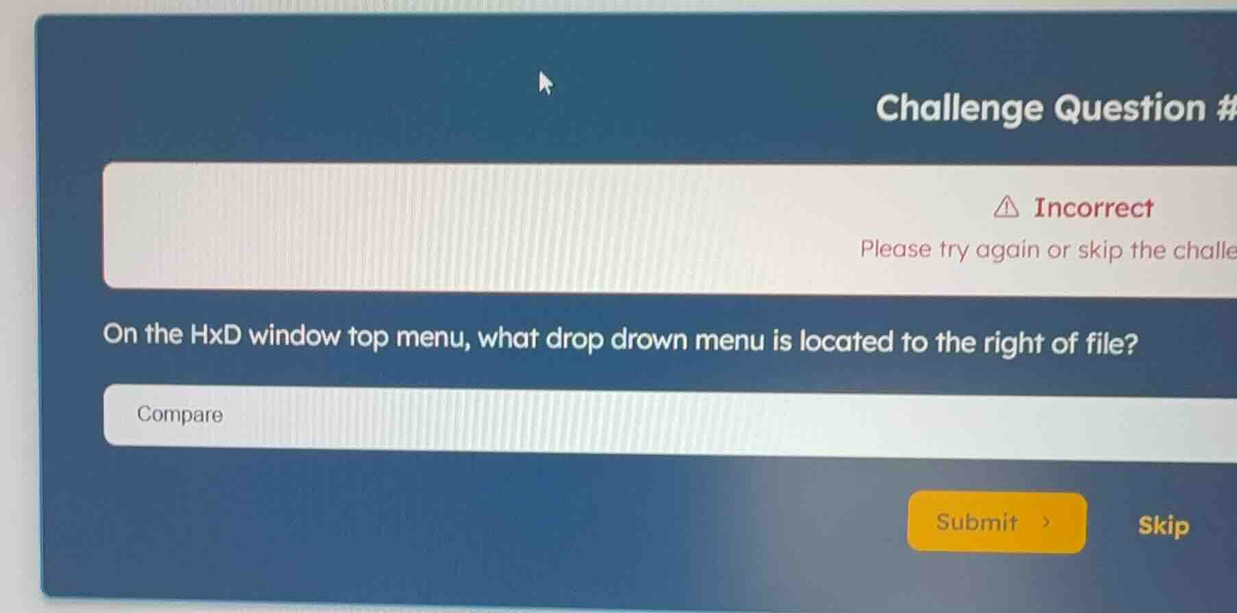 on the hxd window top menu, what drop drown menu is located to the righ…