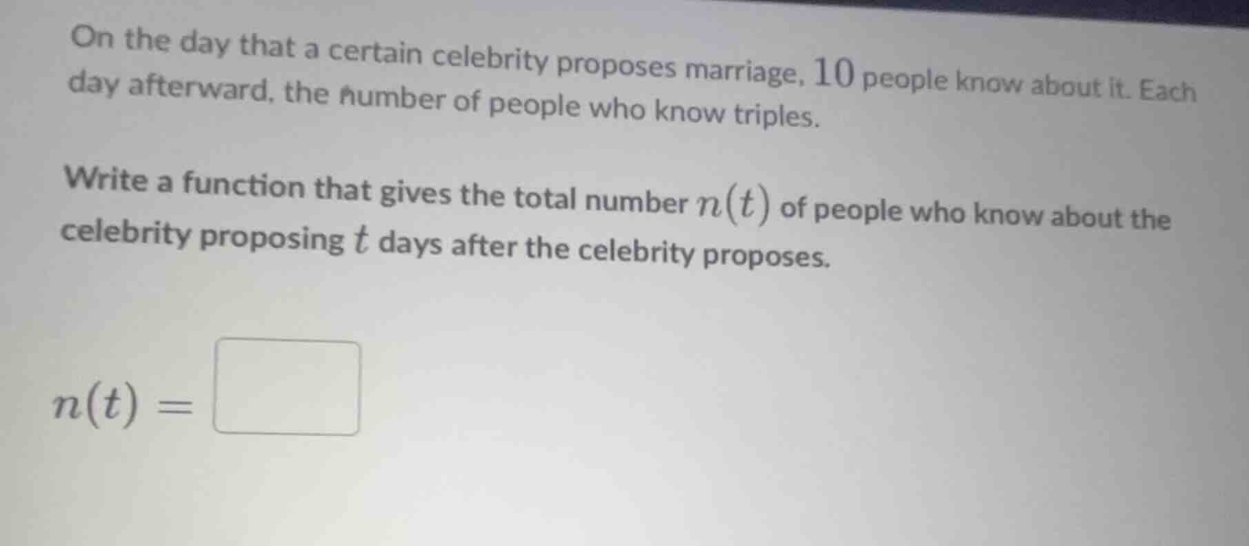 on the day that a certain celebrity proposes marriage, 10 people know a…