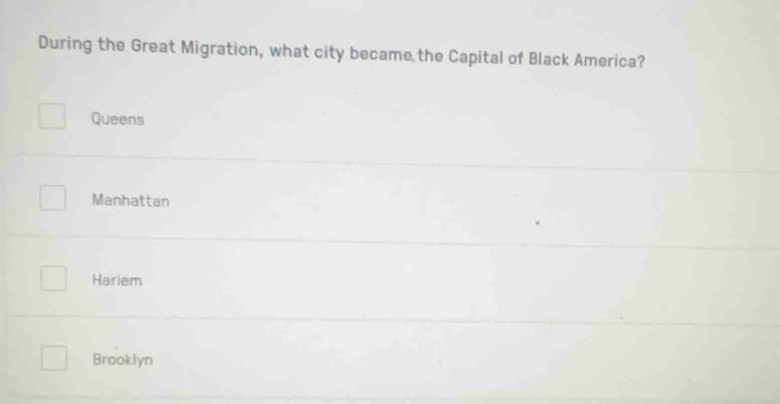 during the great migration, what city became the capital of black ameri…
