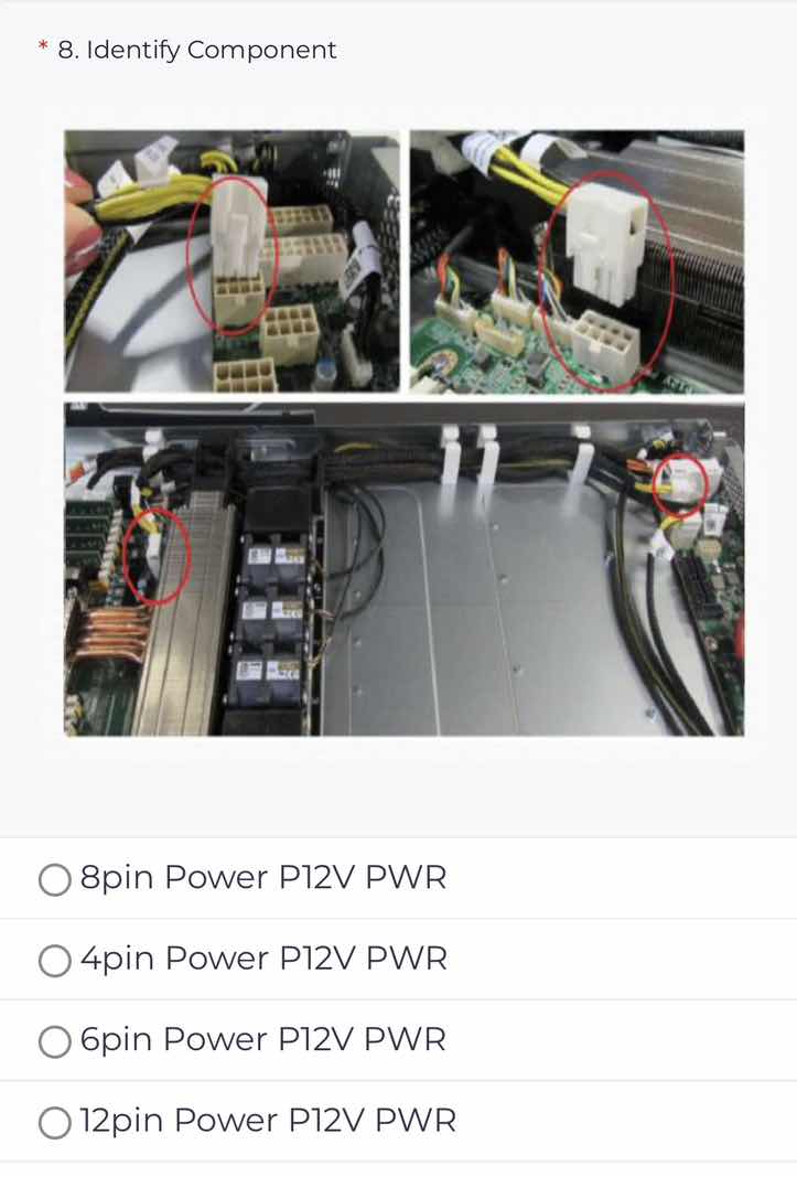 * 8. identify component 8pin power p12v pwr 4pin power p12v pwr 6pin po…