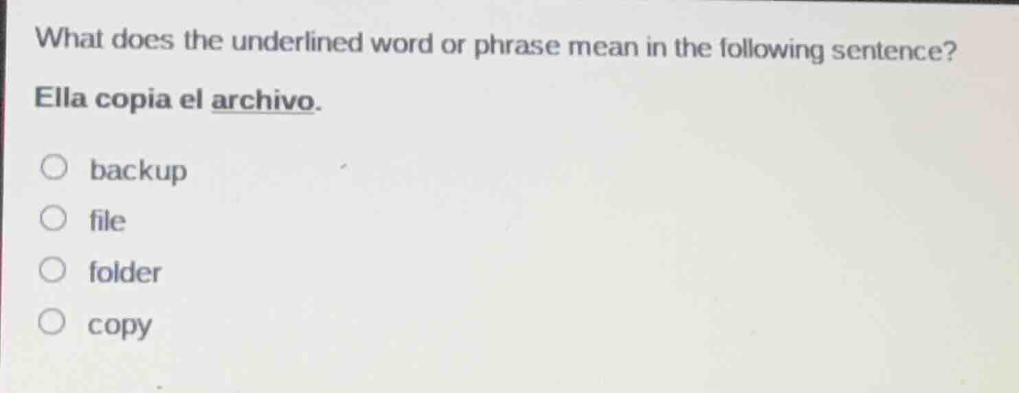 what does the underlined word or phrase mean in the following sentence?…