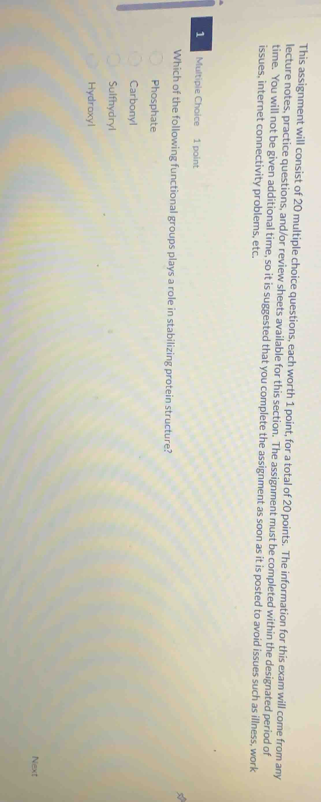 this assignment will consist of 20 multiple choice questions, each wort…