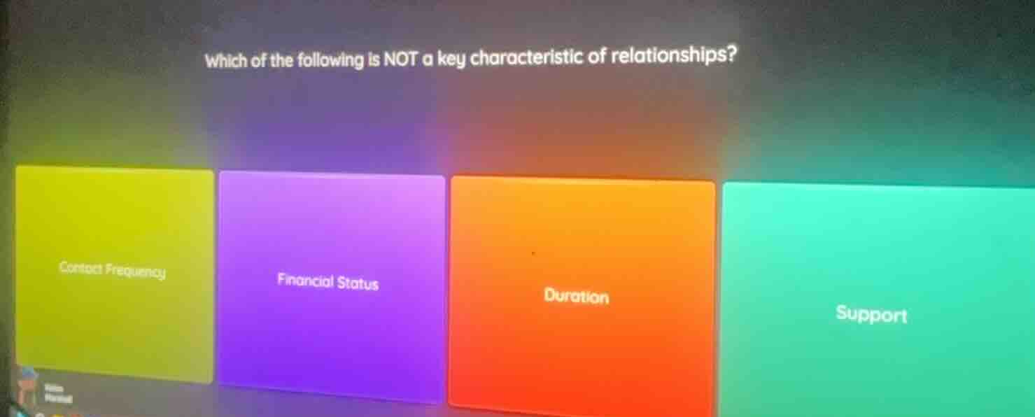 which of the following is not a key characteristic of relationships? co…