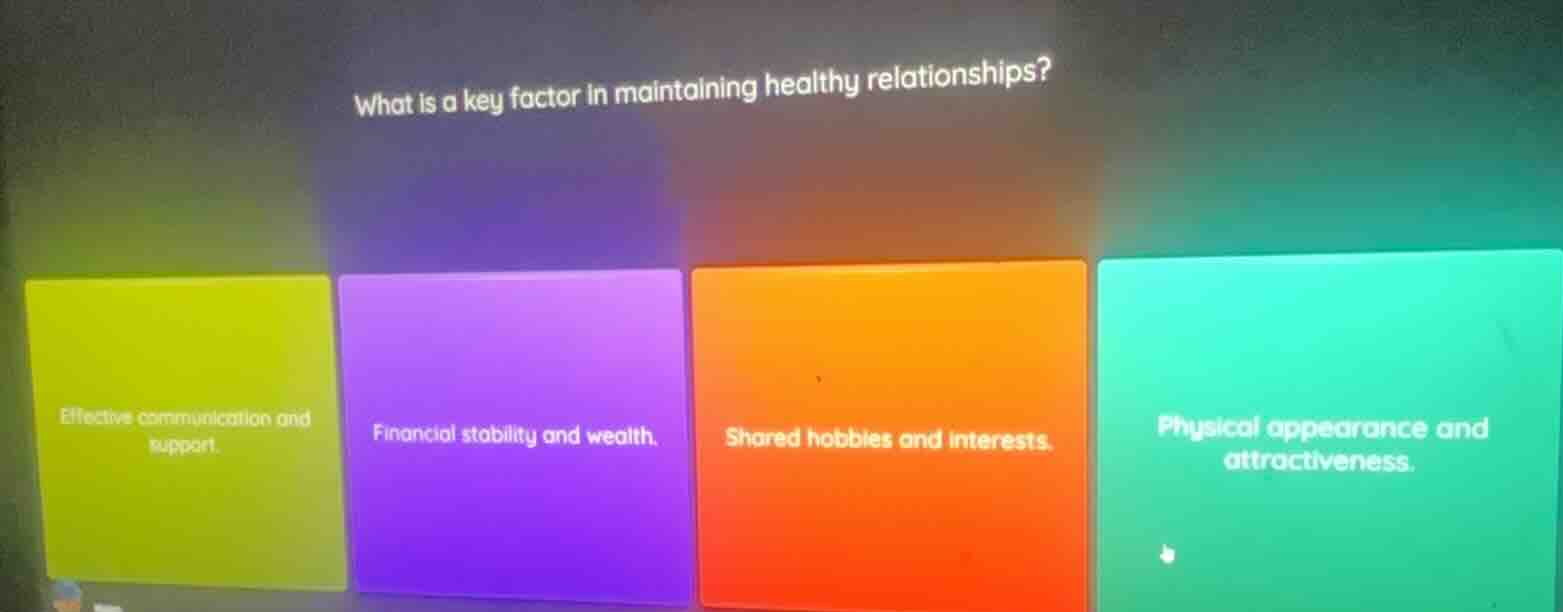 what is a key factor in maintaining healthy relationships? effective co…