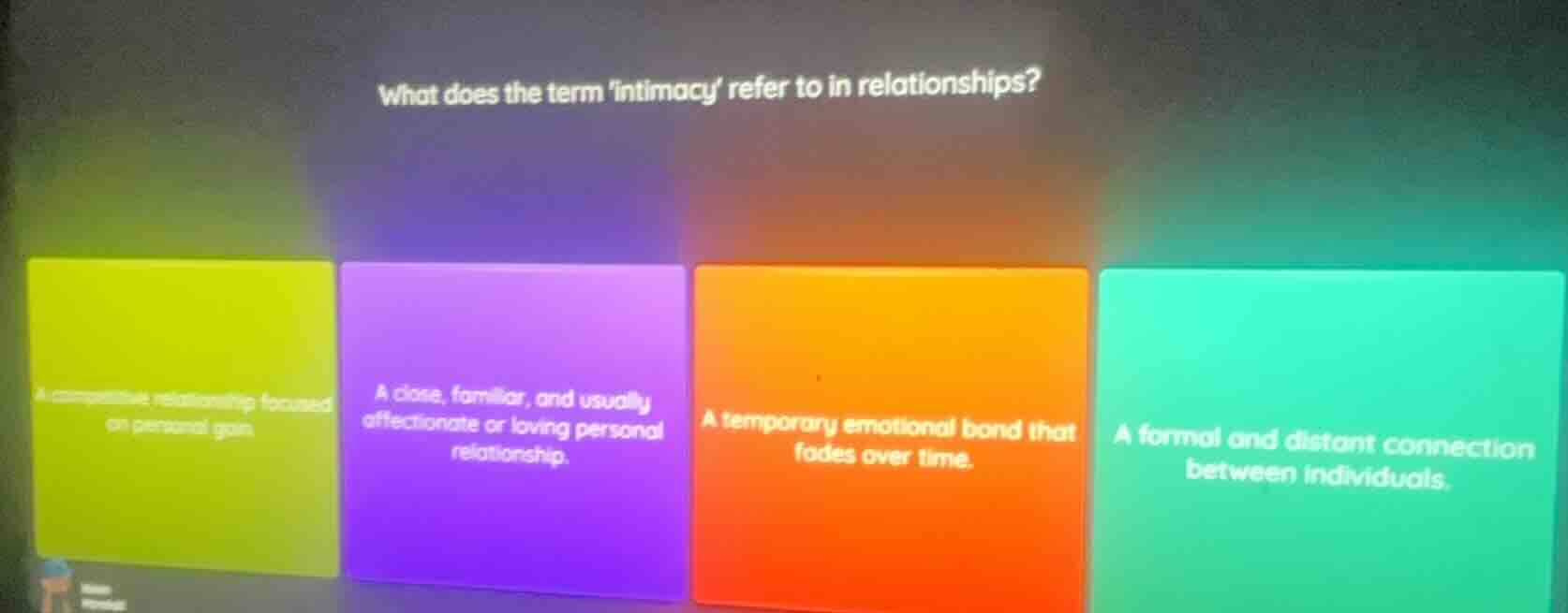 what does the term intimacy refer to in relationships? a competitive re…