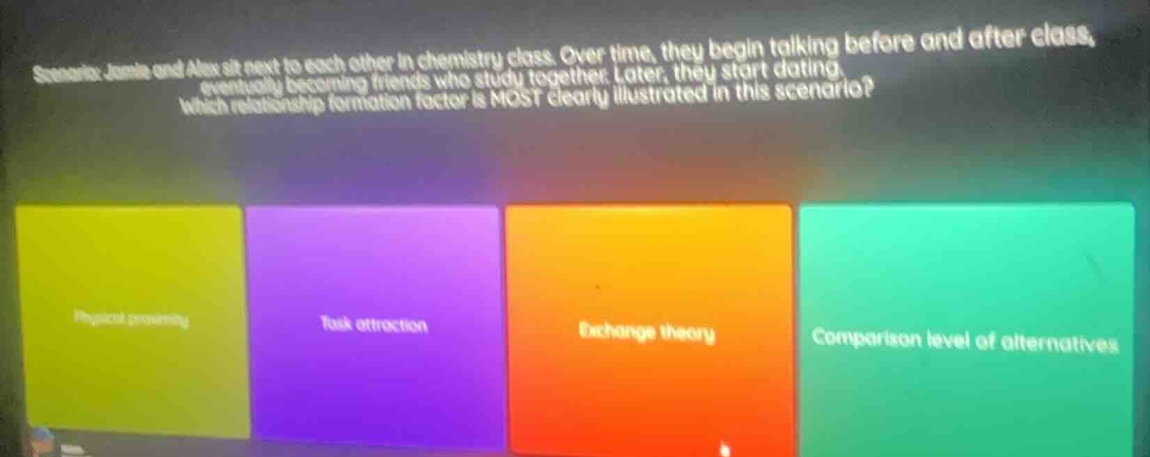 scenario: jamie and alex sit next to each other in chemistry class. ove…