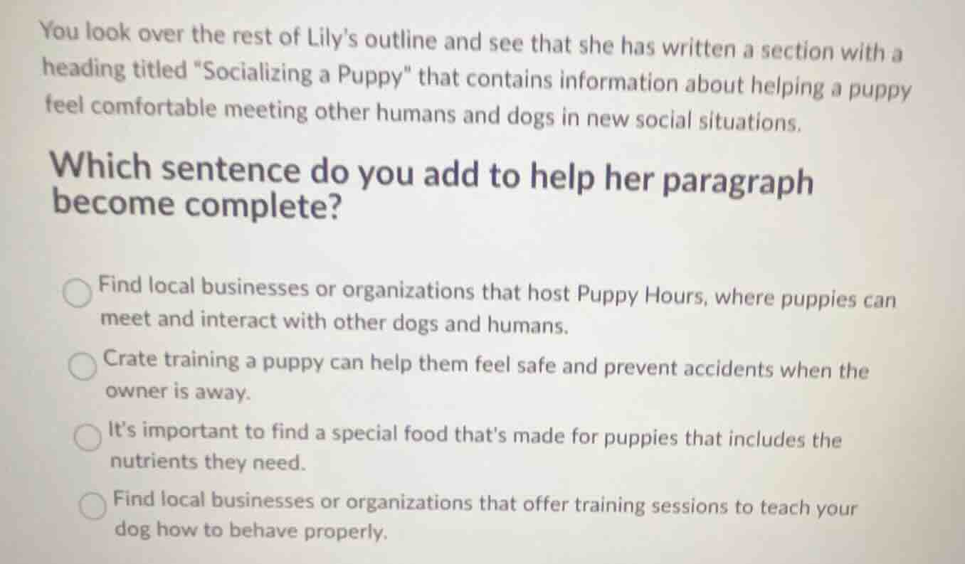 you look over the rest of lilys outline and see that she has written a …
