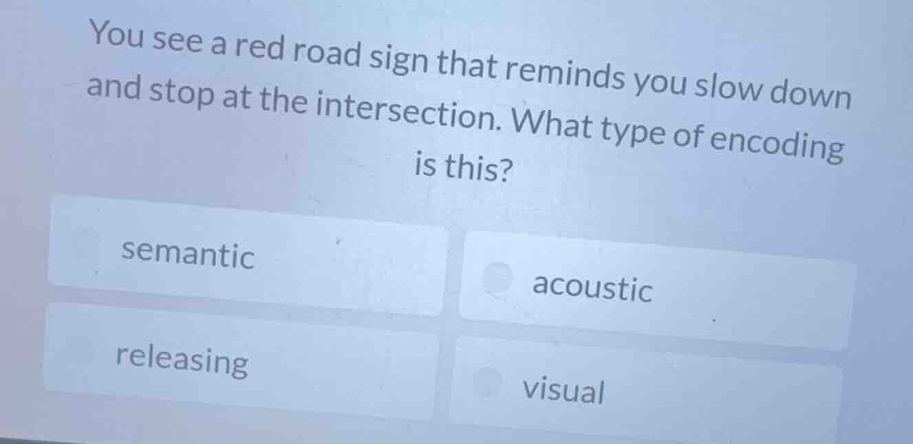 you see a red road sign that reminds you slow down and stop at the inte…