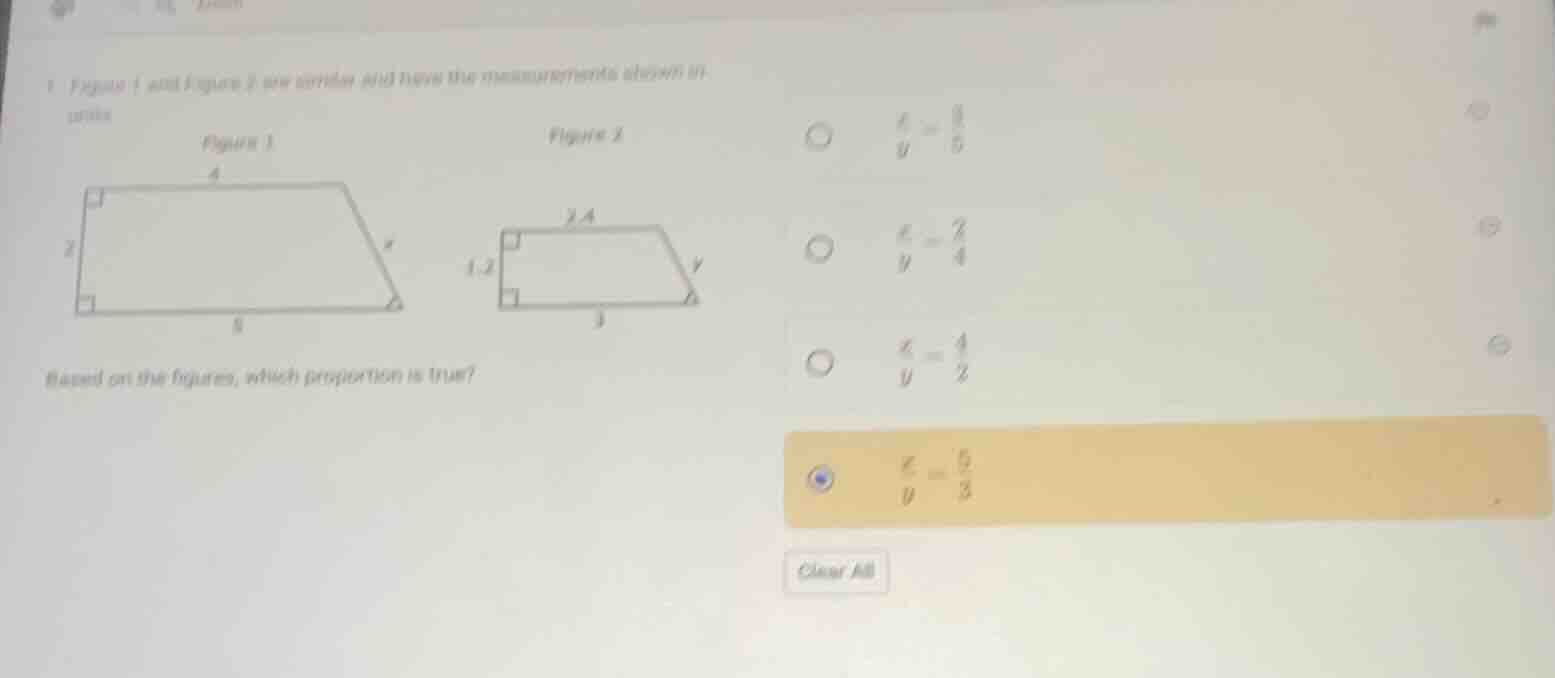 1 figure 1 and figure 2 are similar and have the measurements shown in …