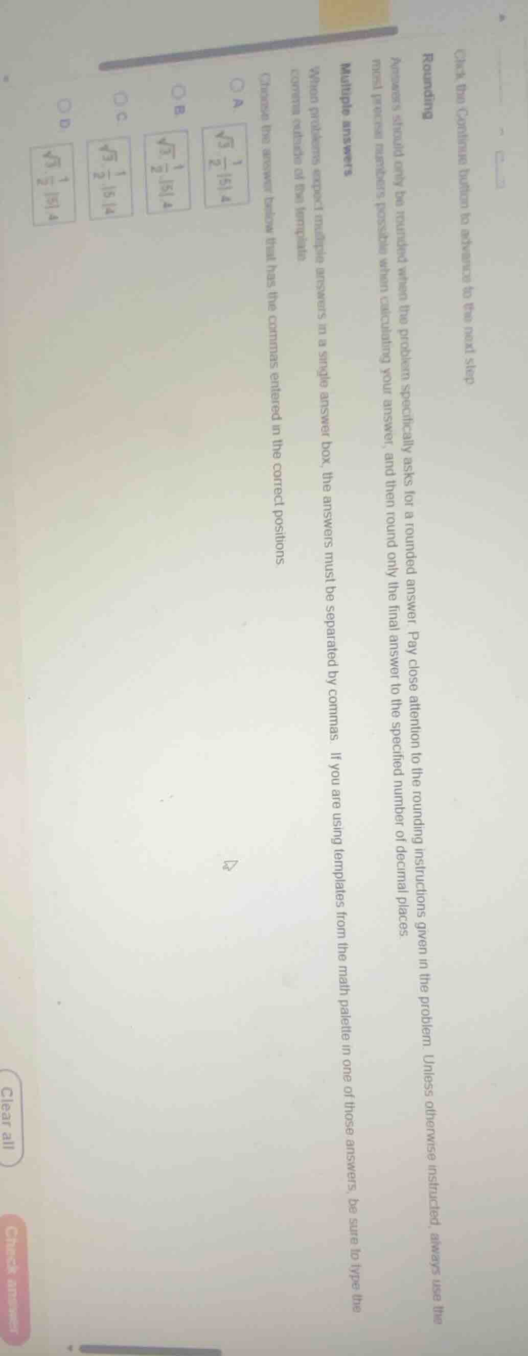 rounding answers should only be rounded when the problem specifically a…