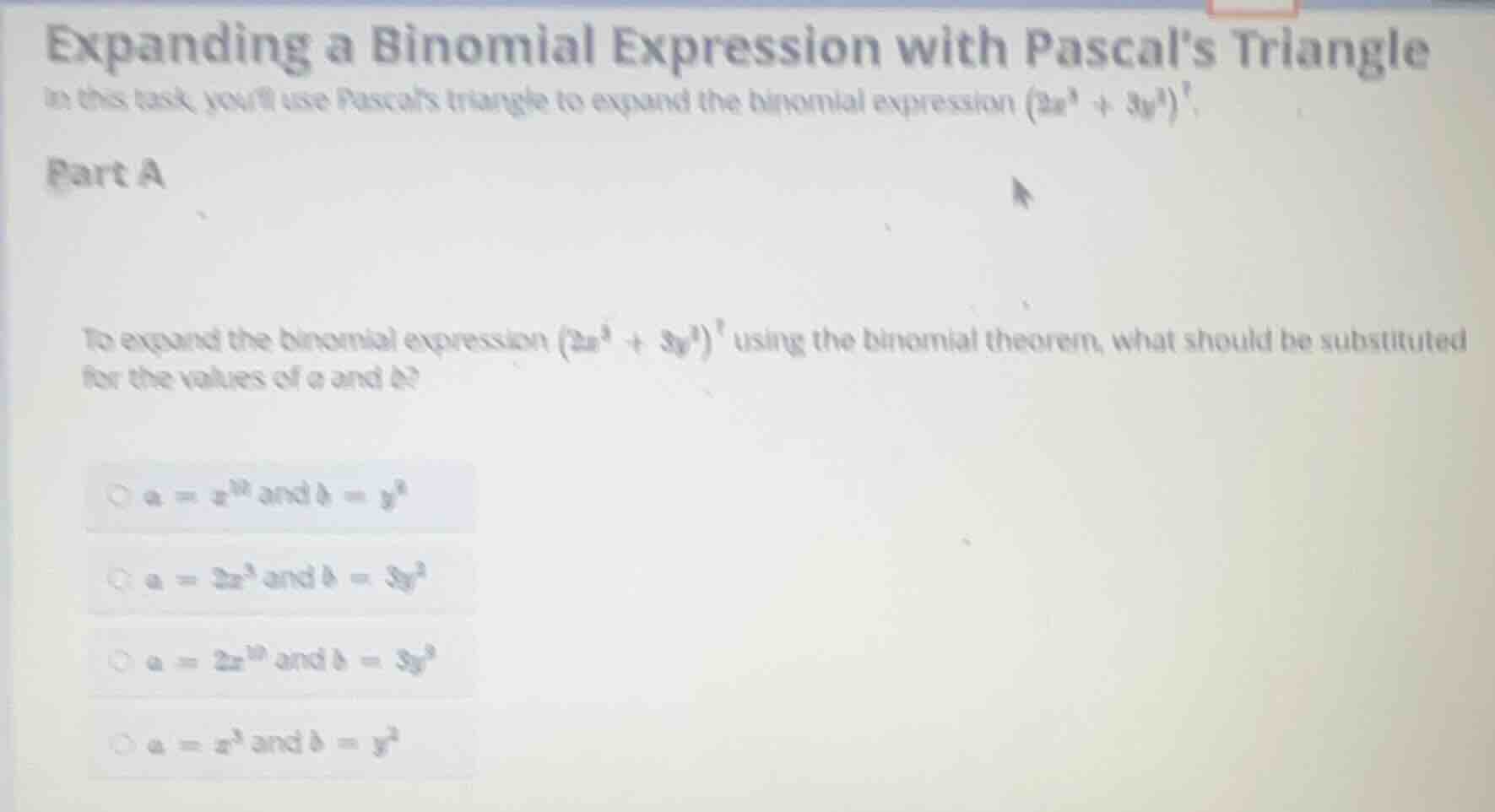 expanding a binomial expression with pascal’s triangle in this task, yo…
