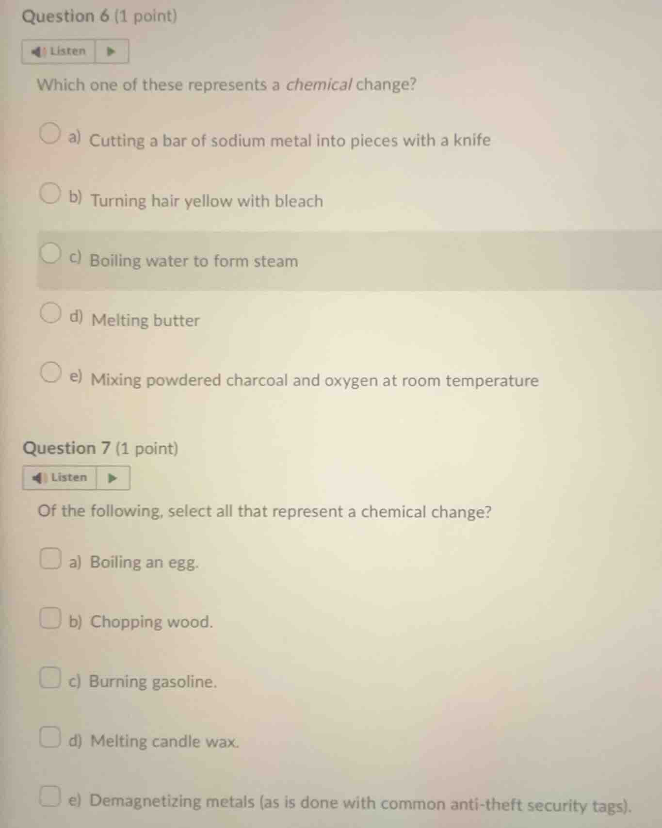 question 6 (1 point) listen which one of these represents a chemical ch…