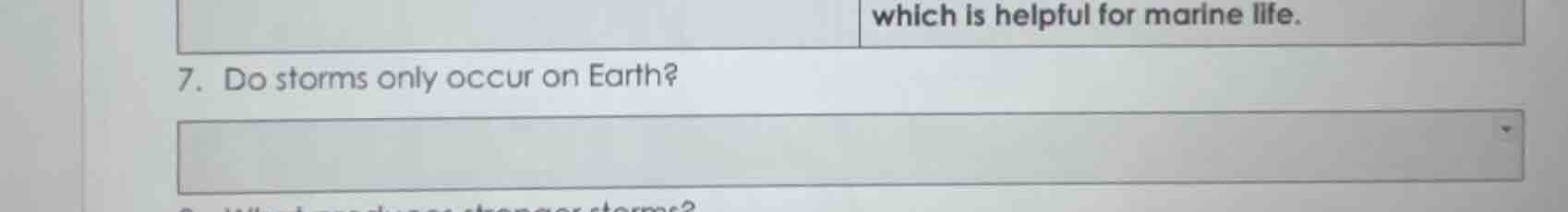 7. do storms only occur on earth?