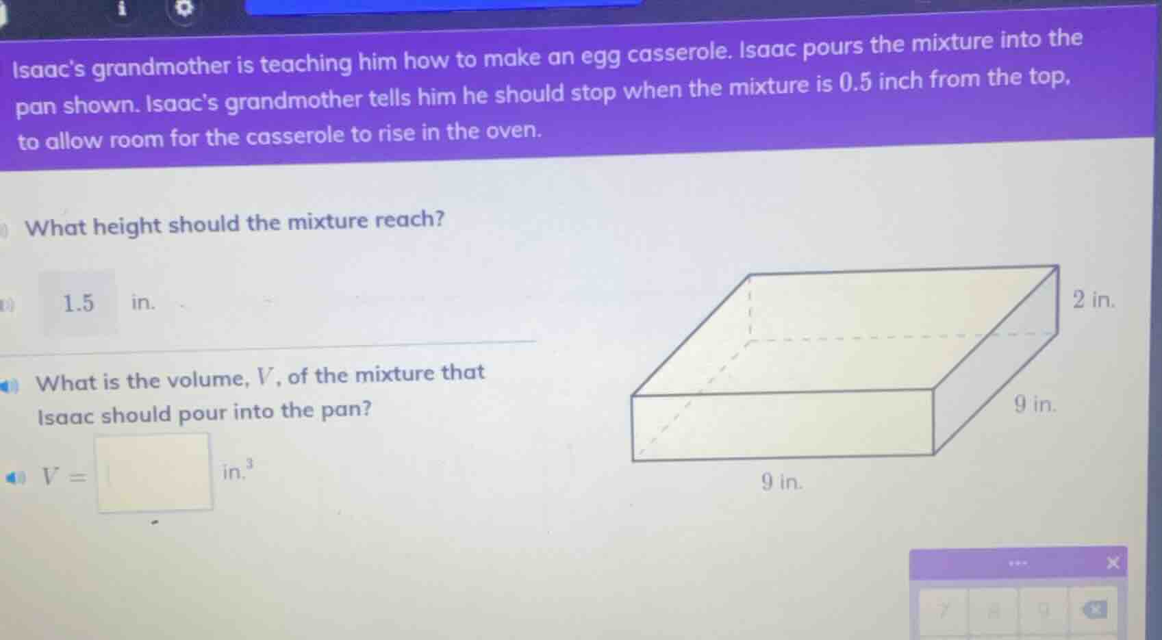 isaac’s grandmother is teaching him how to make an egg casserole. isaac…