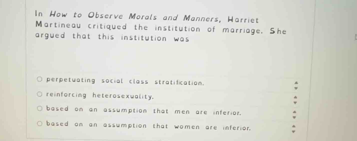 in how to observe morals and manners, harriet martineau critiqued the i…