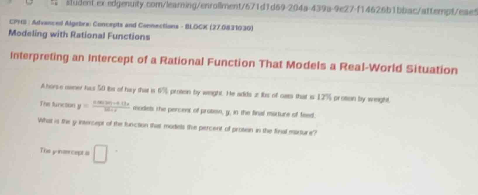 cpm8 : advanced algebra: concepts and connections - block (27.0831030) …