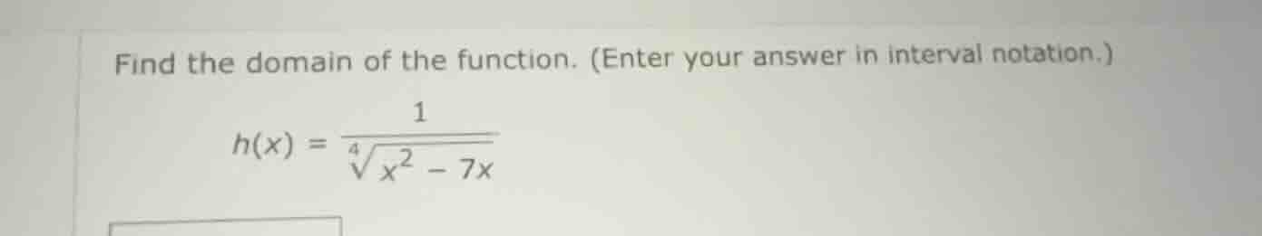 find the domain of the function. (enter your answer in interval notatio…
