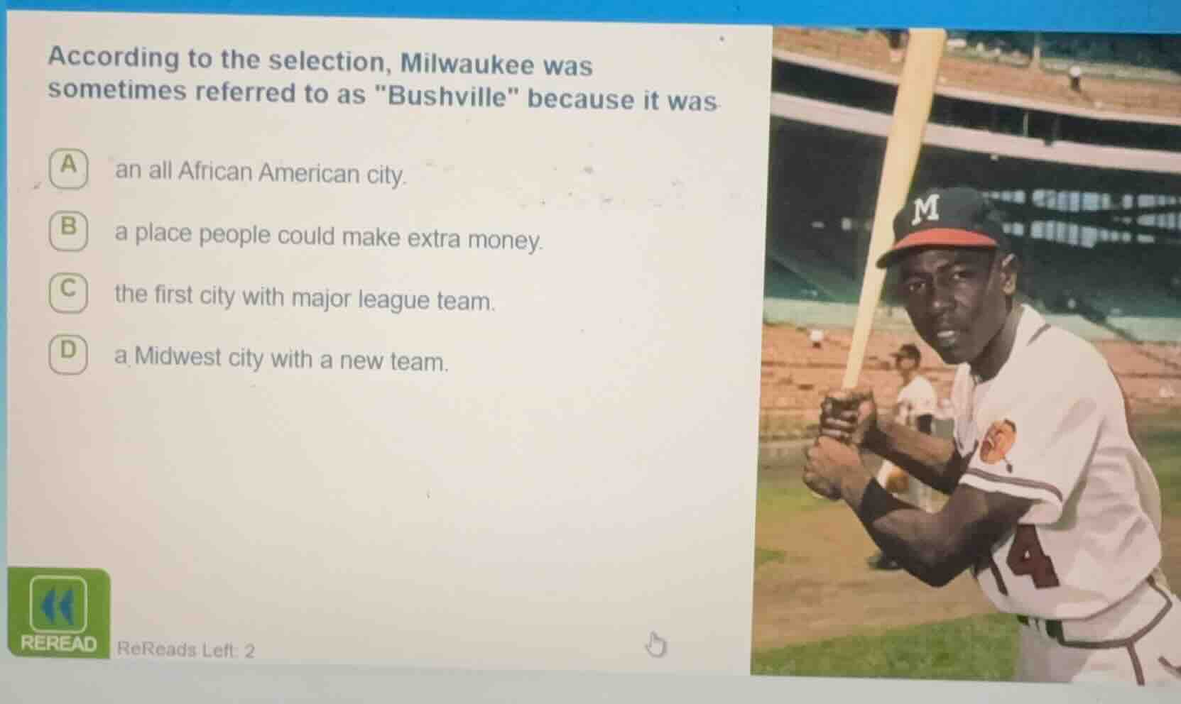 according to the selection, milwaukee was sometimes referred to as \bus…