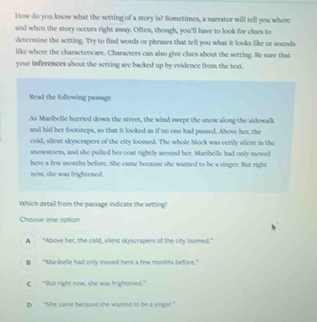 how do you know what the setting of a story is? sometimes, a narrator w…