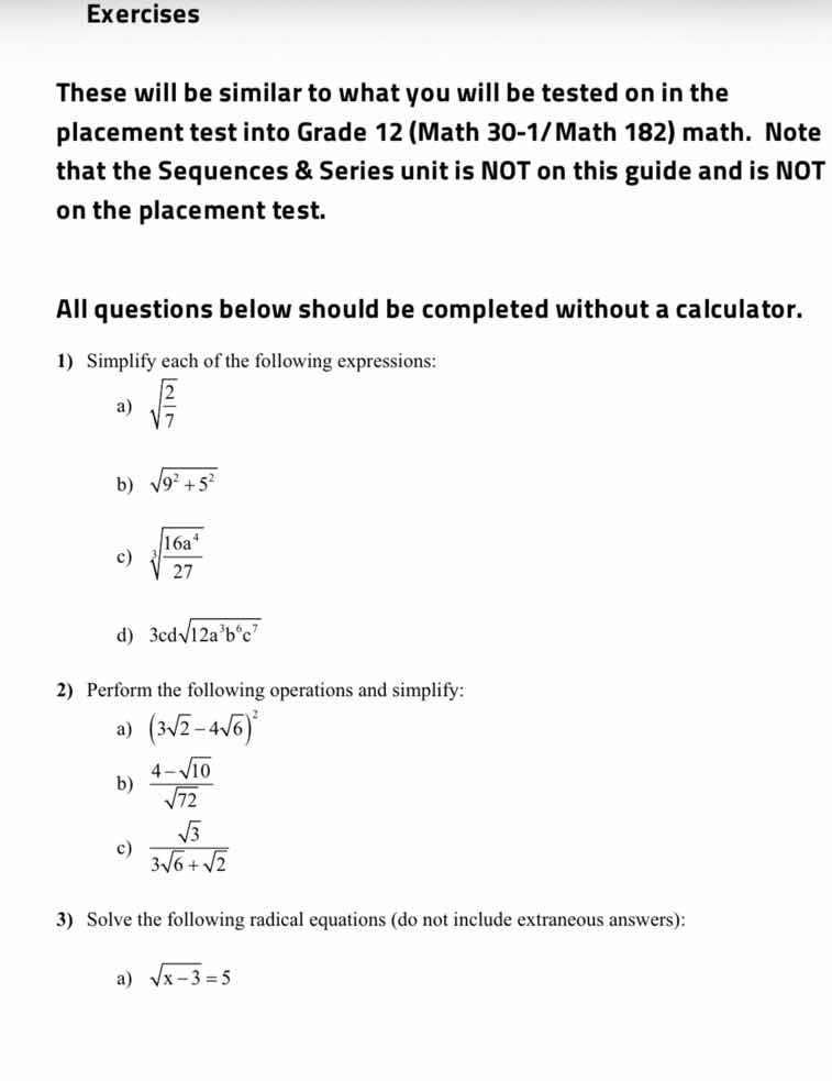 exercises these will be similar to what you will be tested on in the pl…